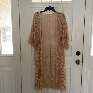 Lace long dress jacket